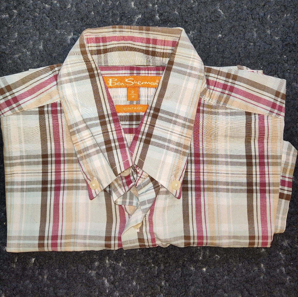 Ben Sherman Short Sleeve Plaid Button Down